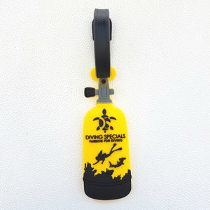 Amazing Scuba Luggage Tag, Diving Specials, Scuba Gifts, Ocean lover, yellow Luggage Tag