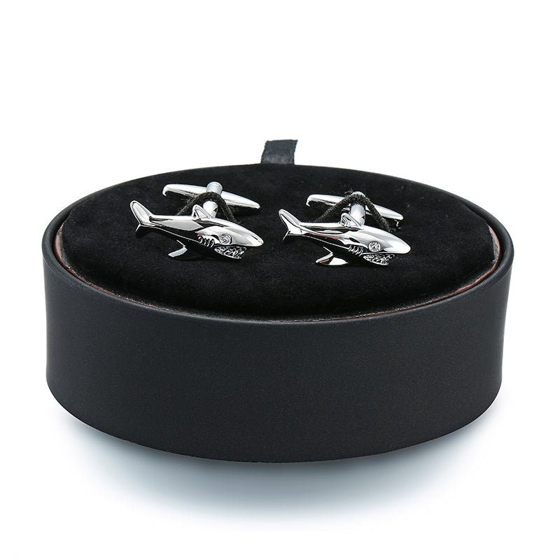 Shark Silver Cufflinks