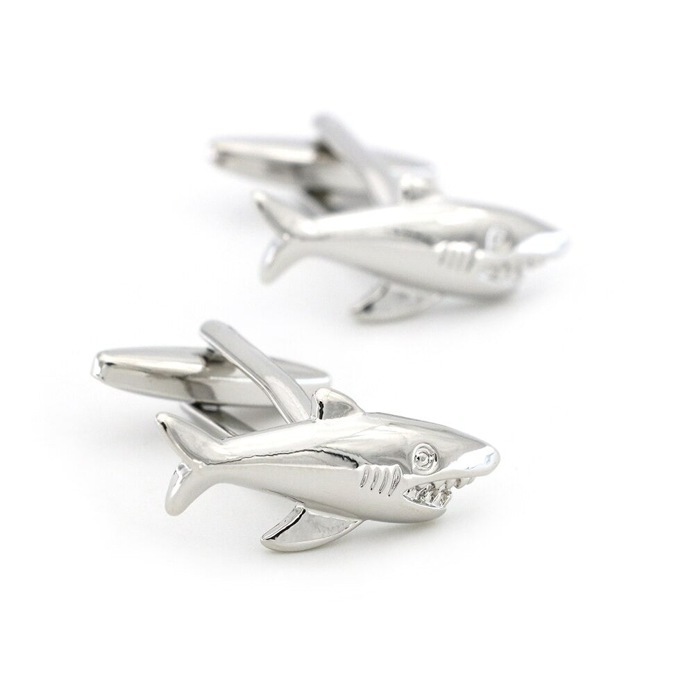 Shark Silver Cufflinks